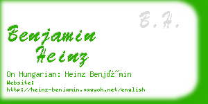 benjamin heinz business card